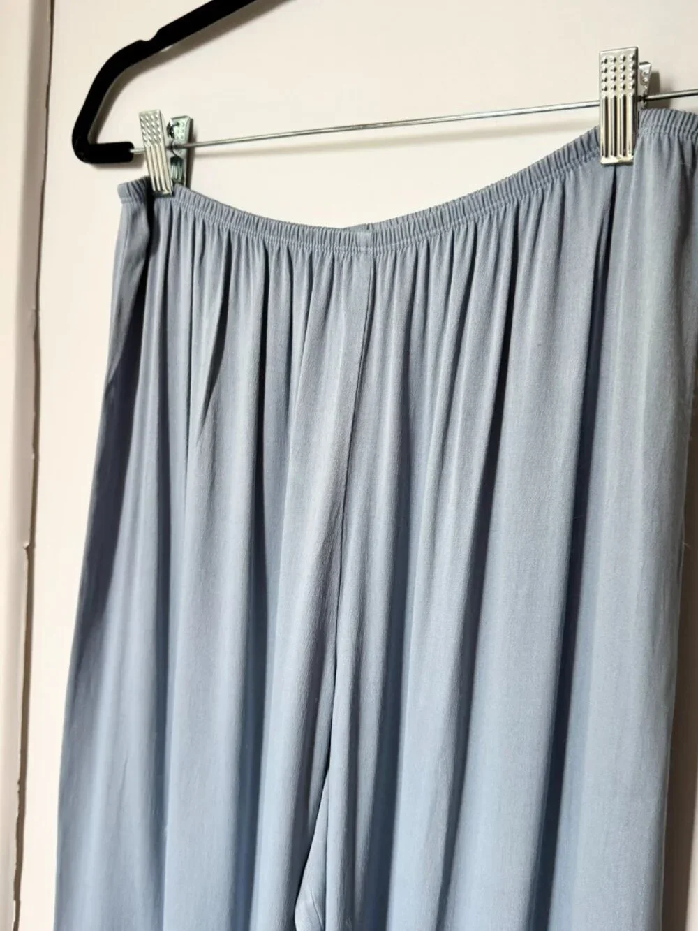 DONNI Satin Simple Pants Light Blue Medium